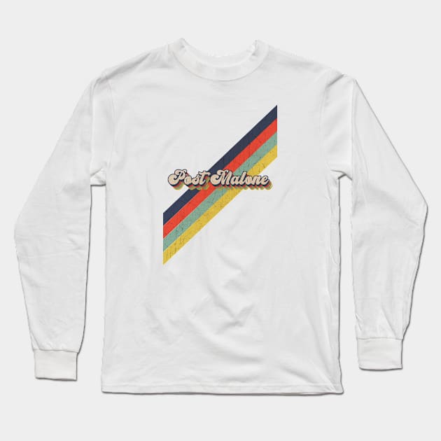 retro vintage color Post Malone Long Sleeve T-Shirt by HarryMarket